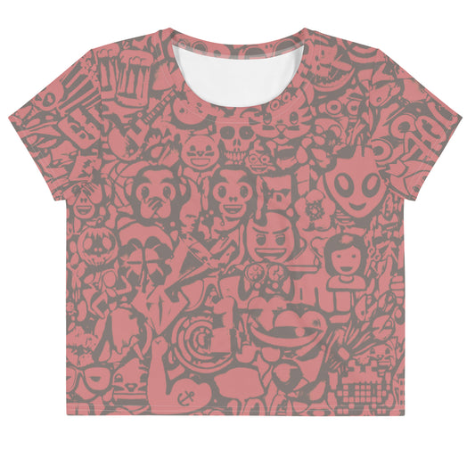 Emoji Crop Top in Pink